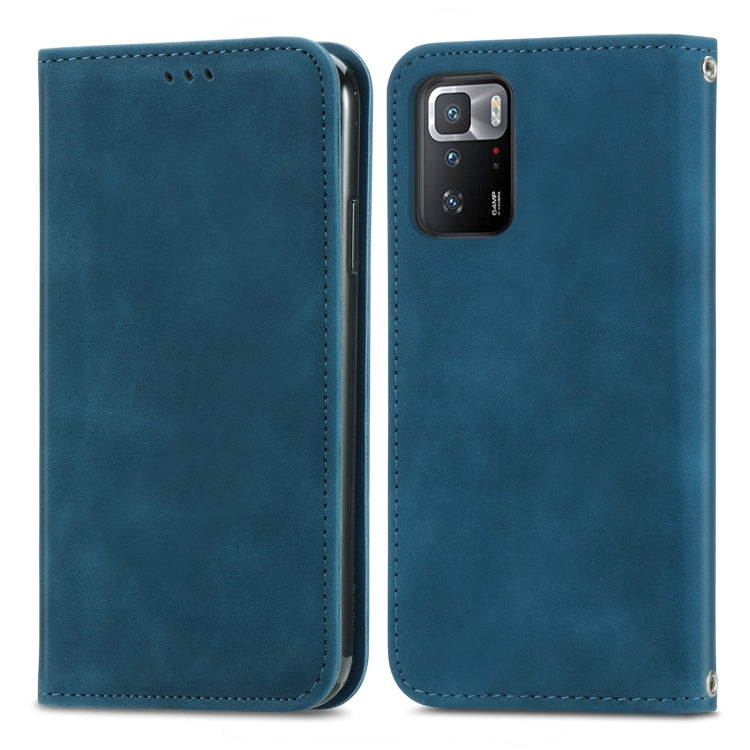 For Xiaomi Redmi Note 10 Pro 5G Retro Skin Feel Business Magnetic Horizontal Flip Leather Case with Holder & Card Slots & Wallet & Photo Frame