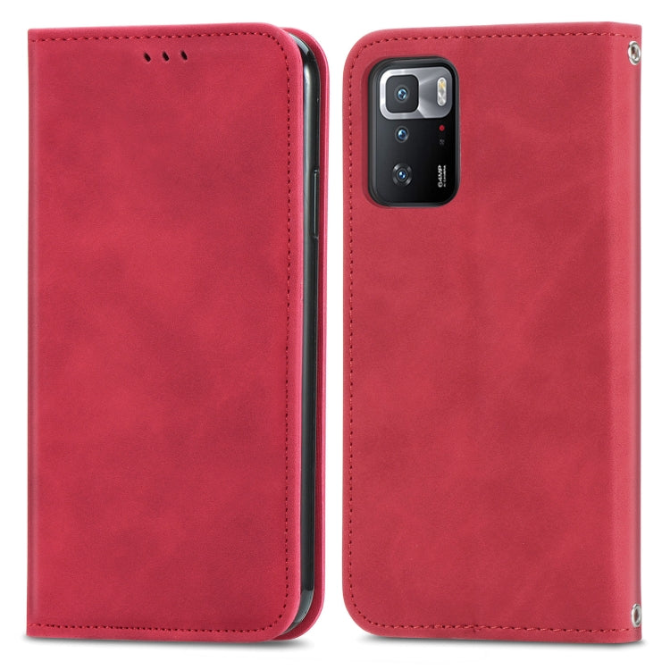 For Xiaomi Redmi Note 10 Pro 5G Retro Skin Feel Business Magnetic Horizontal Flip Leather Case with Holder & Card Slots & Wallet & Photo Frame