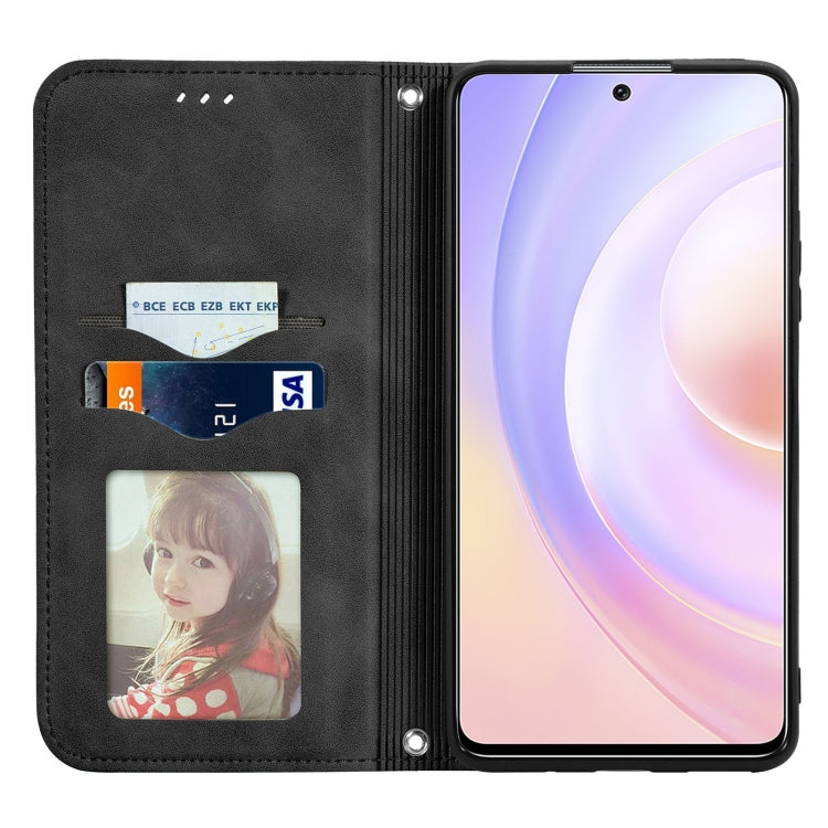 For Honor 50 SE Retro Skin Feel Business Magnetic Horizontal Flip Leather Case with Holder & Card Slots & Wallet & Photo Frame