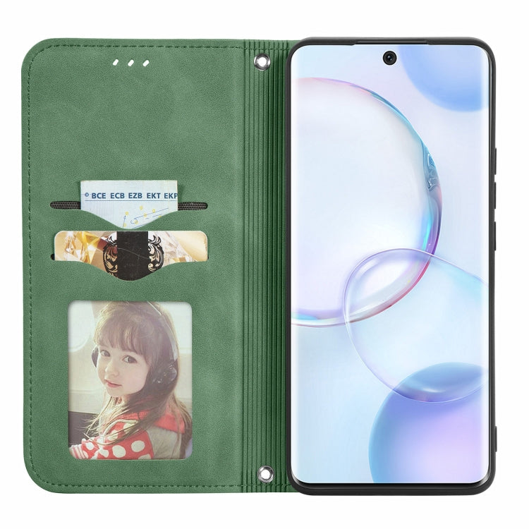 For Honor 50 Retro Skin Feel Business Magnetic Horizontal Flip Leather Case with Holder & Card Slots & Wallet & Photo Frame