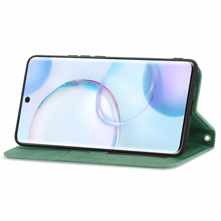 For Honor 50 Retro Skin Feel Business Magnetic Horizontal Flip Leather Case with Holder & Card Slots & Wallet & Photo Frame