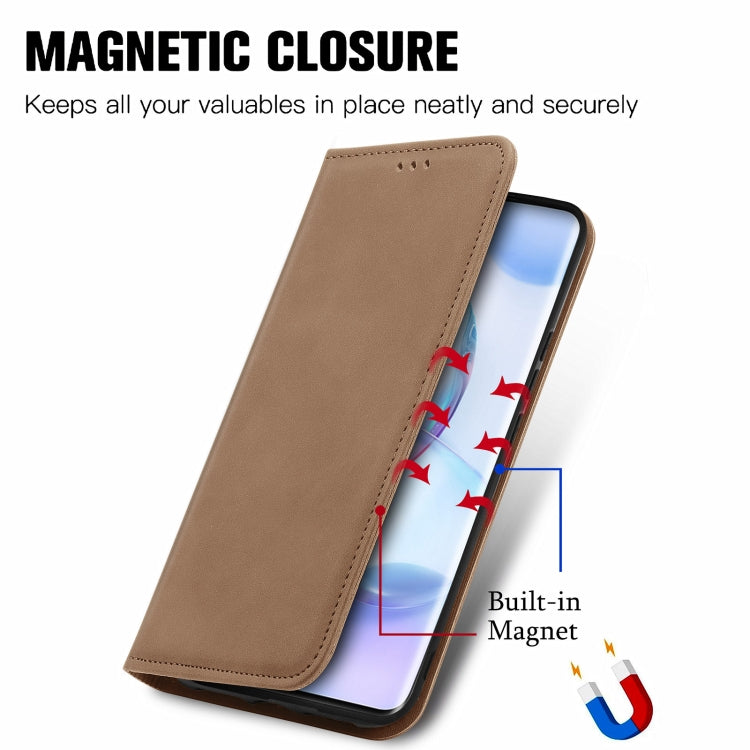 For Honor 50 Retro Skin Feel Business Magnetic Horizontal Flip Leather Case with Holder & Card Slots & Wallet & Photo Frame