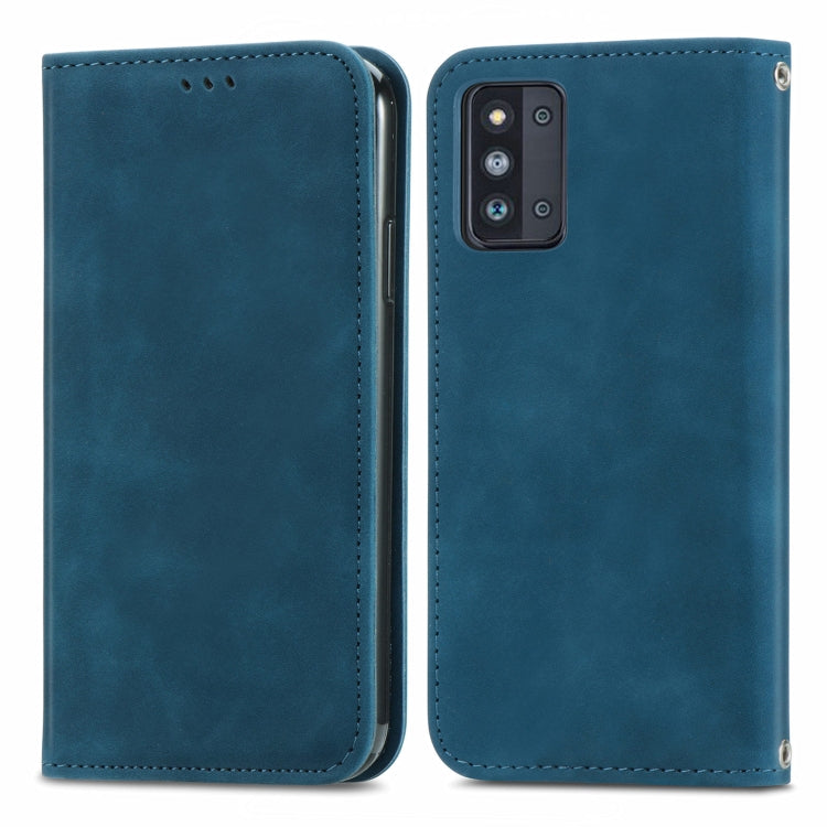 For Samsung Galaxy F52 Retro Skin Feel Business Magnetic Horizontal Flip Leather Case with Holder & Card Slots & Wallet & Photo Frame