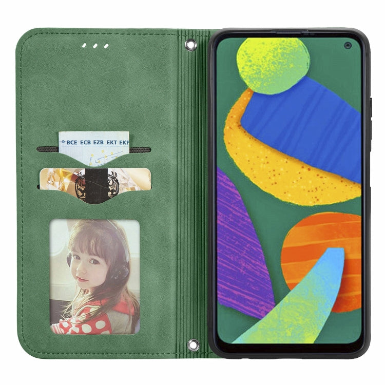 For Samsung Galaxy F52 Retro Skin Feel Business Magnetic Horizontal Flip Leather Case with Holder & Card Slots & Wallet & Photo Frame