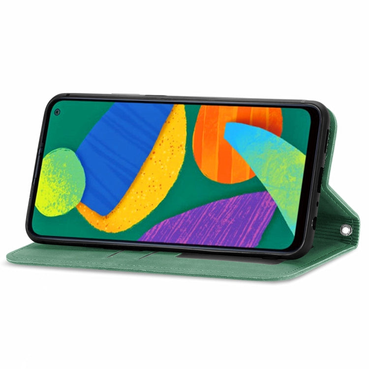 For Samsung Galaxy F52 Retro Skin Feel Business Magnetic Horizontal Flip Leather Case with Holder & Card Slots & Wallet & Photo Frame