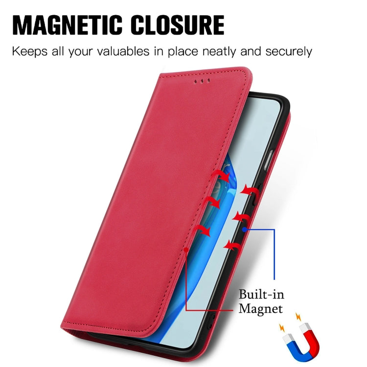 For OnePlus 9R Retro Skin Feel Business Magnetic Horizontal Flip Leather Case with Holder & Card Slots & Wallet & Photo Frame