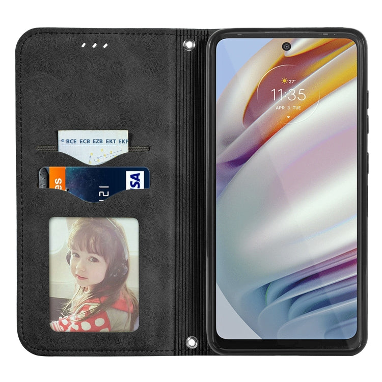 For Motorola Moto G60 Retro Skin Feel Business Magnetic Horizontal Flip Leather Case with Holder & Card Slots & Wallet & Photo Frame