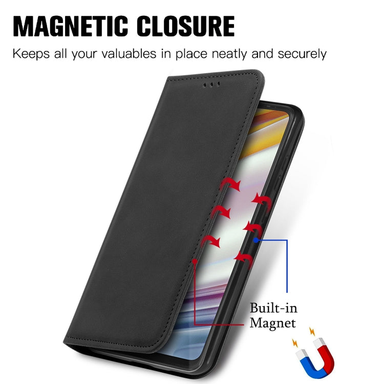 For Motorola Moto G60 Retro Skin Feel Business Magnetic Horizontal Flip Leather Case with Holder & Card Slots & Wallet & Photo Frame