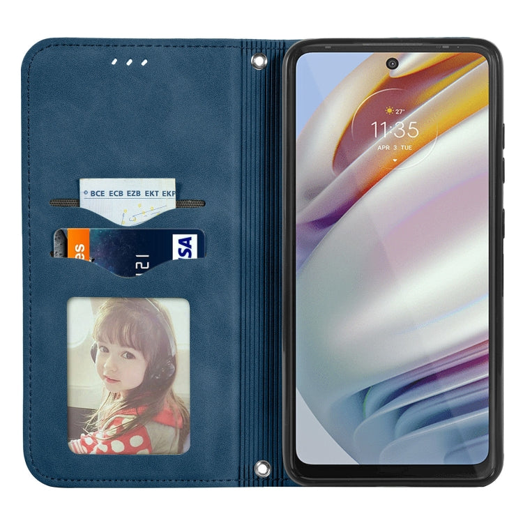 For Motorola Moto G60 Retro Skin Feel Business Magnetic Horizontal Flip Leather Case with Holder & Card Slots & Wallet & Photo Frame