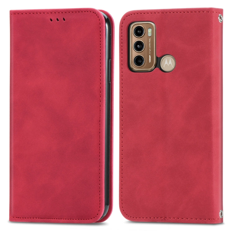 For Motorola Moto G60 Retro Skin Feel Business Magnetic Horizontal Flip Leather Case with Holder & Card Slots & Wallet & Photo Frame