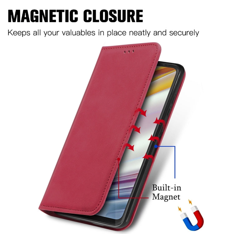 For Motorola Moto G60 Retro Skin Feel Business Magnetic Horizontal Flip Leather Case with Holder & Card Slots & Wallet & Photo Frame