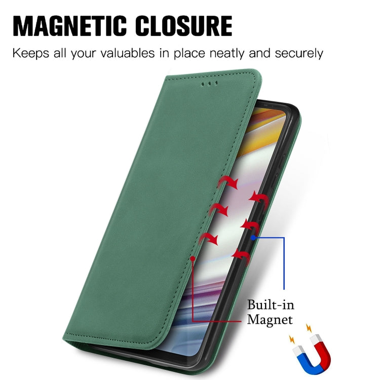 For Motorola Moto G60 Retro Skin Feel Business Magnetic Horizontal Flip Leather Case with Holder & Card Slots & Wallet & Photo Frame