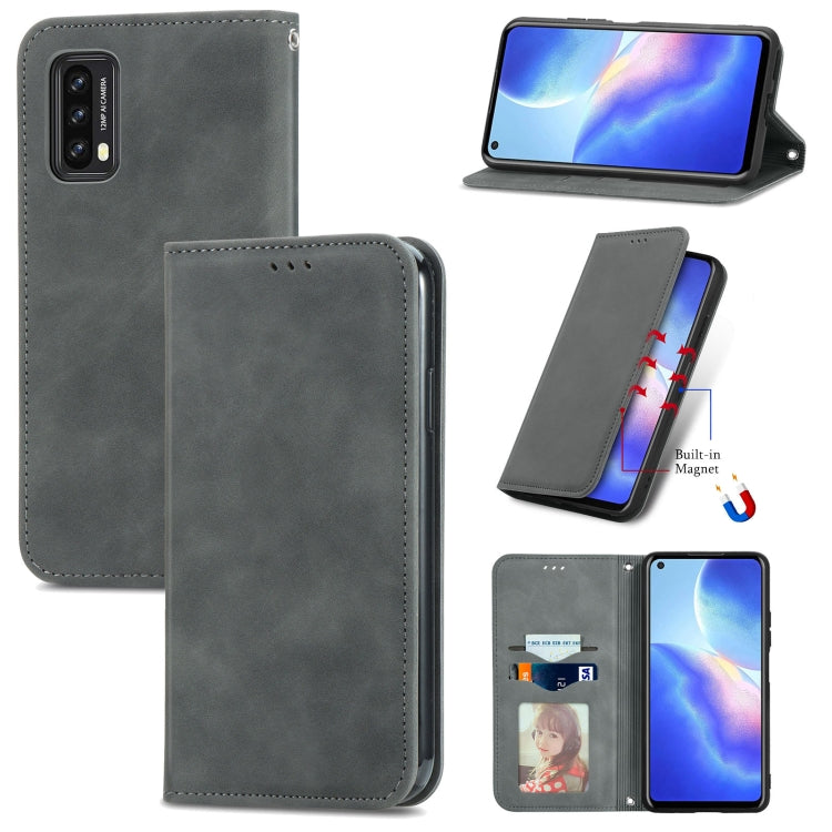For Blackview A90 Retro Skin Feel Business Magnetic Horizontal Flip Leather Case with Holder & Card Slots & Wallet & Photo Frame