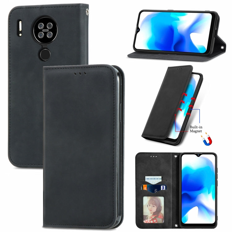 For Blackview A80 / A80s Retro Skin Feel Business Magnetic Horizontal Flip Leather Case with Holder & Card Slots & Wallet & Photo Frame