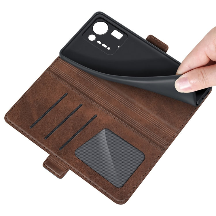 For Xiaomi Mix 4 Dual-side Magnetic Buckle Horizontal Flip Leather Case with Holder & Card Slots & Wallet