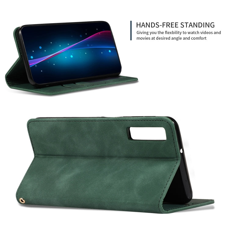 Retro Skin Feel Business Magnetic Horizontal Flip Leather Case for Samsung Galaxy A7 2018