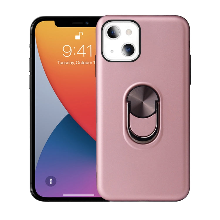 For iPhone 13 mini  360 Rotary Multifunctional Stent PC+TPU Case with Magnetic Invisible Holder