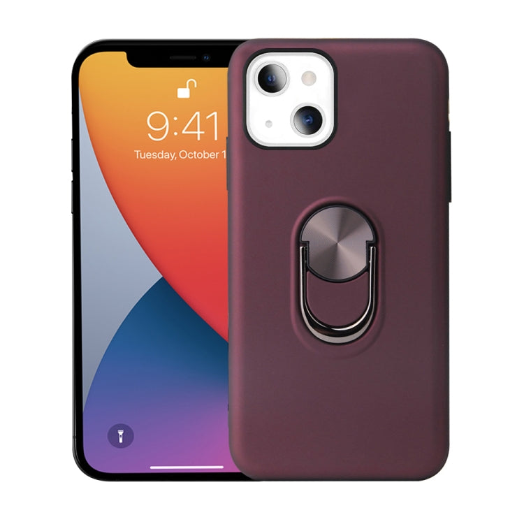 For iPhone 13 360 Rotary Multifunctional Stent PC+TPU Case with Magnetic Invisible Holder