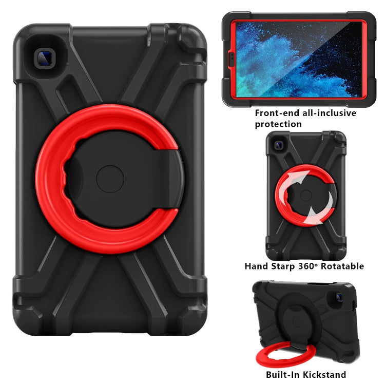 For Galaxy Tab A7 Lite T220/T225 PC + Silicone Shockproof Combination Case with 360 Degree Rotating Holder & Handle