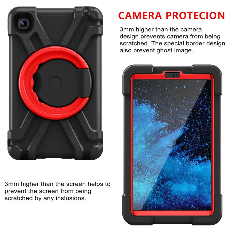 For Galaxy Tab A7 Lite T220/T225 PC + Silicone Shockproof Combination Case with 360 Degree Rotating Holder & Handle