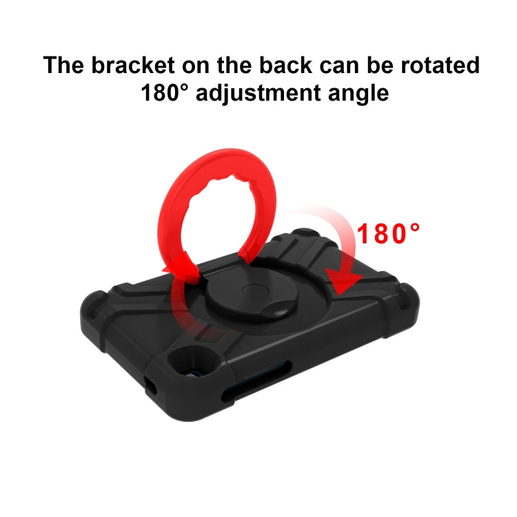 For Galaxy Tab A7 Lite T220/T225 PC + Silicone Shockproof Combination Case with 360 Degree Rotating Holder & Handle
