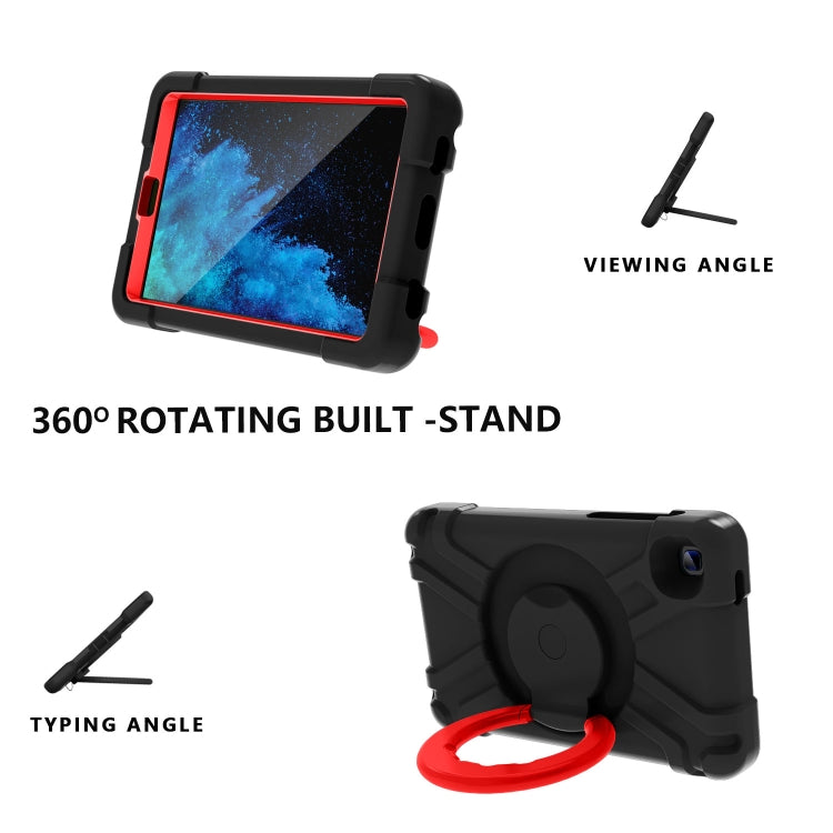 For Galaxy Tab A7 Lite T220/T225 PC + Silicone Shockproof Combination Case with 360 Degree Rotating Holder & Handle