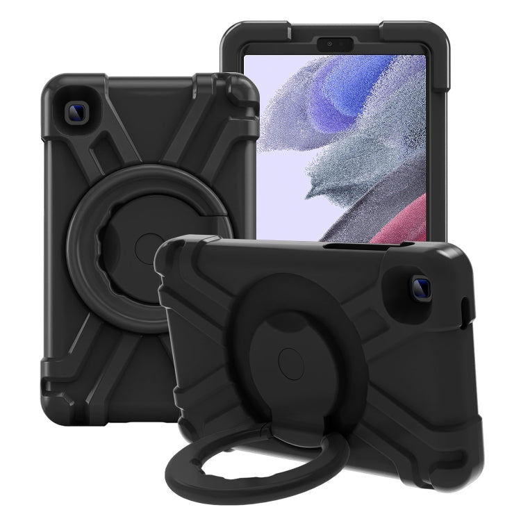 For Galaxy Tab A7 Lite T220/T225 PC + Silicone Shockproof Combination Case with 360 Degree Rotating Holder & Handle