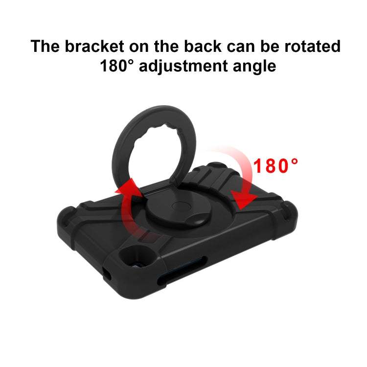 For Galaxy Tab A7 Lite T220/T225 PC + Silicone Shockproof Combination Case with 360 Degree Rotating Holder & Handle