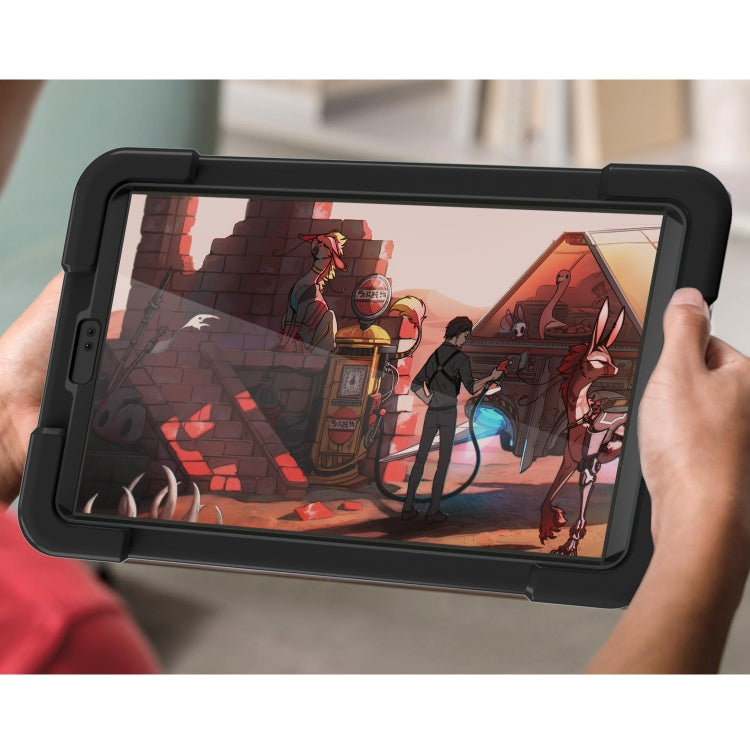 For Galaxy Tab A7 Lite T220/T225 PC + Silicone Shockproof Combination Case with 360 Degree Rotating Holder & Handle