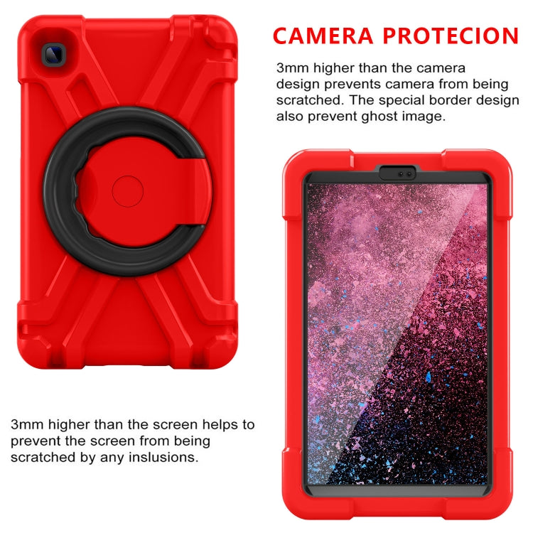 For Galaxy Tab A7 Lite T220/T225 PC + Silicone Shockproof Combination Case with 360 Degree Rotating Holder & Handle