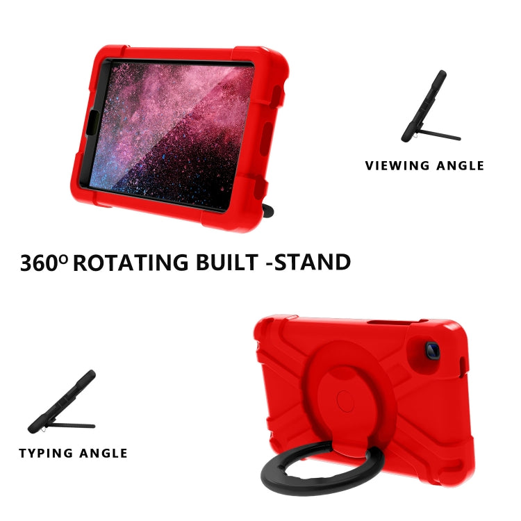 For Galaxy Tab A7 Lite T220/T225 PC + Silicone Shockproof Combination Case with 360 Degree Rotating Holder & Handle