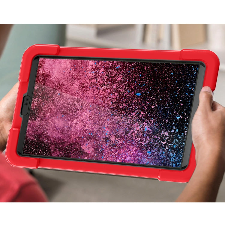 For Galaxy Tab A7 Lite T220/T225 PC + Silicone Shockproof Combination Case with 360 Degree Rotating Holder & Handle