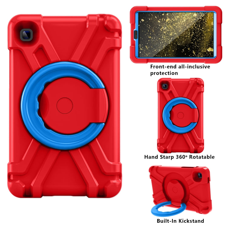 For Galaxy Tab A7 Lite T220/T225 PC + Silicone Shockproof Combination Case with 360 Degree Rotating Holder & Handle