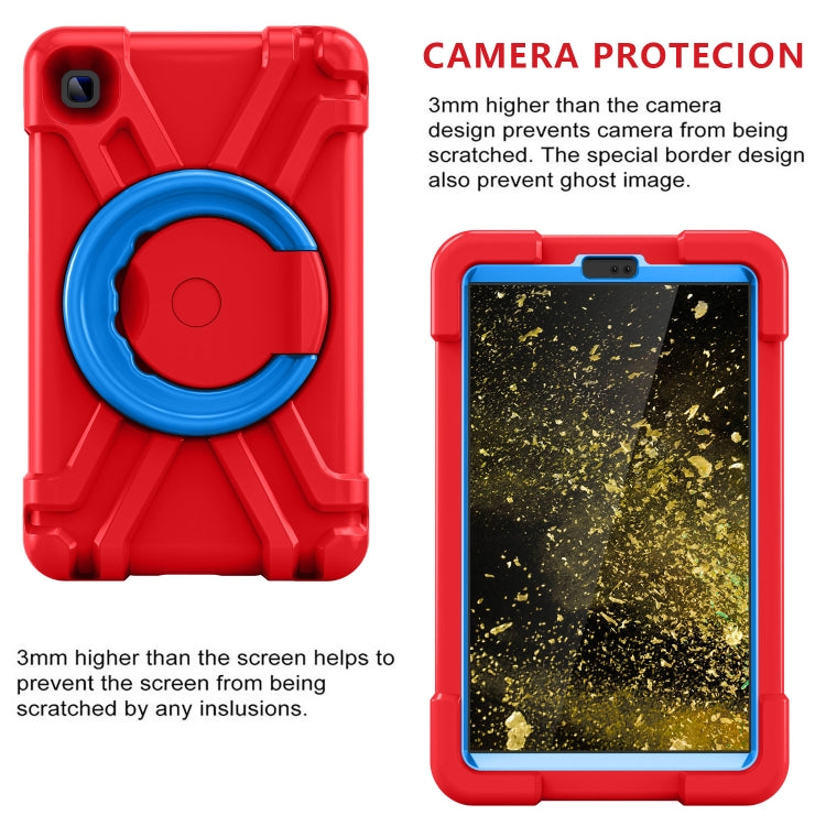 For Galaxy Tab A7 Lite T220/T225 PC + Silicone Shockproof Combination Case with 360 Degree Rotating Holder & Handle