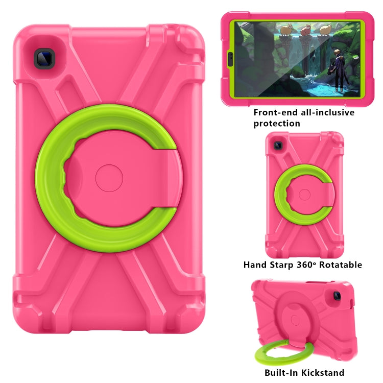 For Galaxy Tab A7 Lite T220/T225 PC + Silicone Shockproof Combination Case with 360 Degree Rotating Holder & Handle