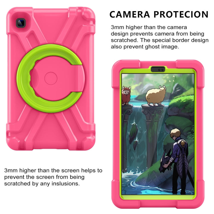 For Galaxy Tab A7 Lite T220/T225 PC + Silicone Shockproof Combination Case with 360 Degree Rotating Holder & Handle