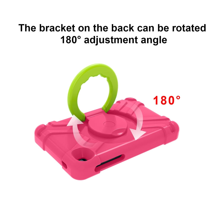 For Galaxy Tab A7 Lite T220/T225 PC + Silicone Shockproof Combination Case with 360 Degree Rotating Holder & Handle