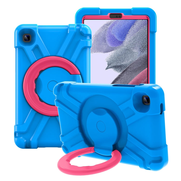 For Galaxy Tab A7 Lite T220/T225 PC + Silicone Shockproof Combination Case with 360 Degree Rotating Holder & Handle