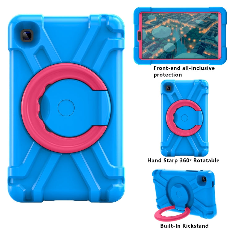 For Galaxy Tab A7 Lite T220/T225 PC + Silicone Shockproof Combination Case with 360 Degree Rotating Holder & Handle