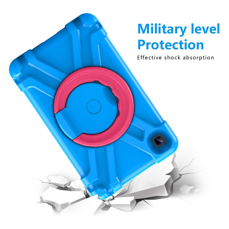 For Galaxy Tab A7 Lite T220/T225 PC + Silicone Shockproof Combination Case with 360 Degree Rotating Holder & Handle