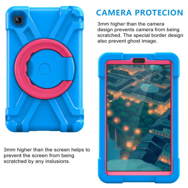 For Galaxy Tab A7 Lite T220/T225 PC + Silicone Shockproof Combination Case with 360 Degree Rotating Holder & Handle