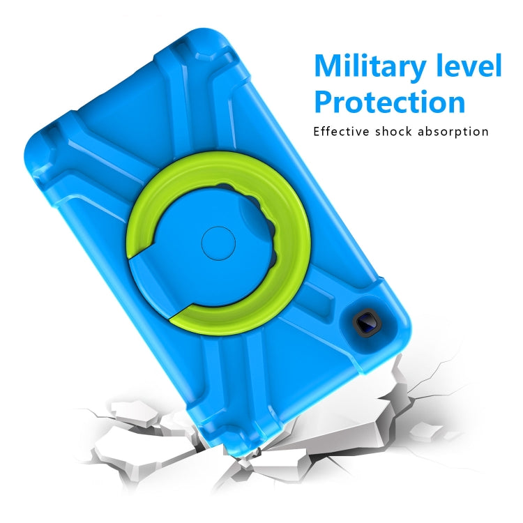 For Galaxy Tab A7 Lite T220/T225 PC + Silicone Shockproof Combination Case with 360 Degree Rotating Holder & Handle