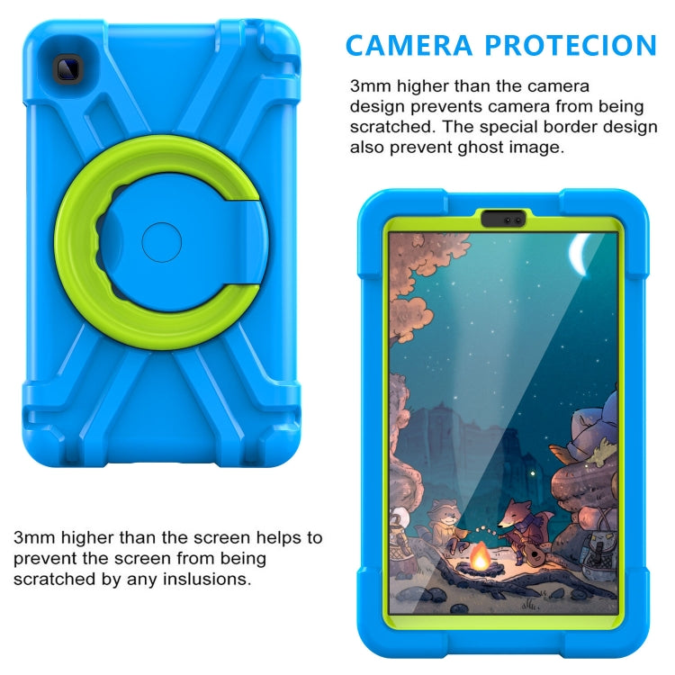 For Galaxy Tab A7 Lite T220/T225 PC + Silicone Shockproof Combination Case with 360 Degree Rotating Holder & Handle