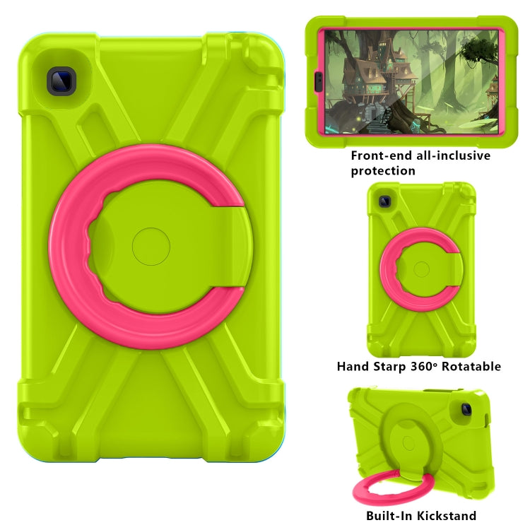 For Galaxy Tab A7 Lite T220/T225 PC + Silicone Shockproof Combination Case with 360 Degree Rotating Holder & Handle