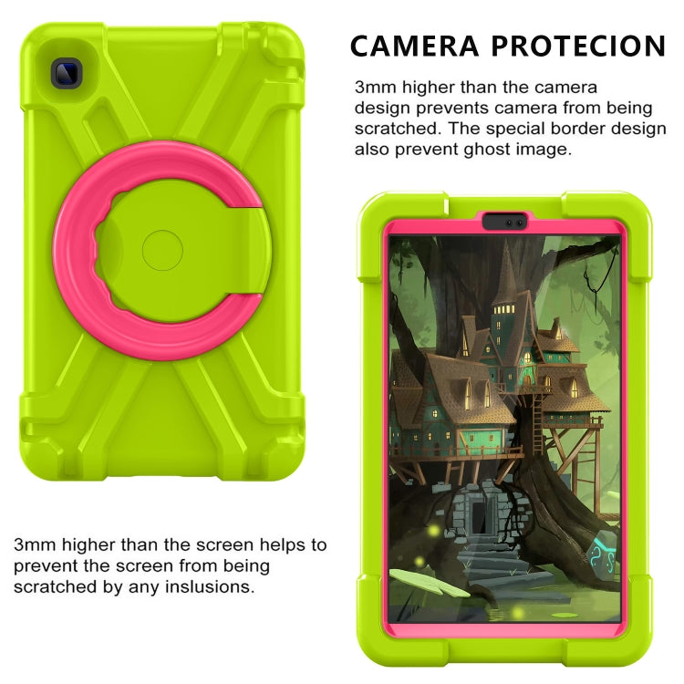 For Galaxy Tab A7 Lite T220/T225 PC + Silicone Shockproof Combination Case with 360 Degree Rotating Holder & Handle