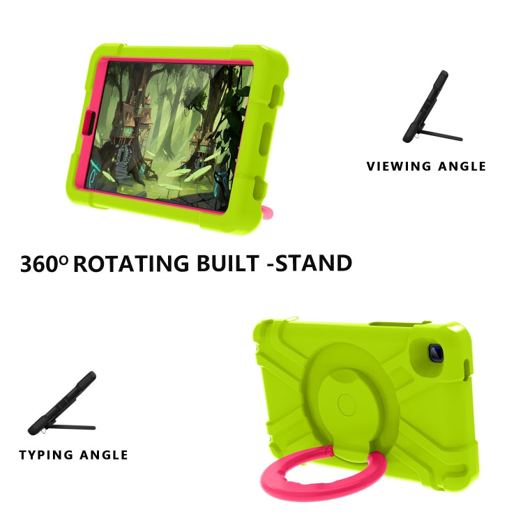 For Galaxy Tab A7 Lite T220/T225 PC + Silicone Shockproof Combination Case with 360 Degree Rotating Holder & Handle