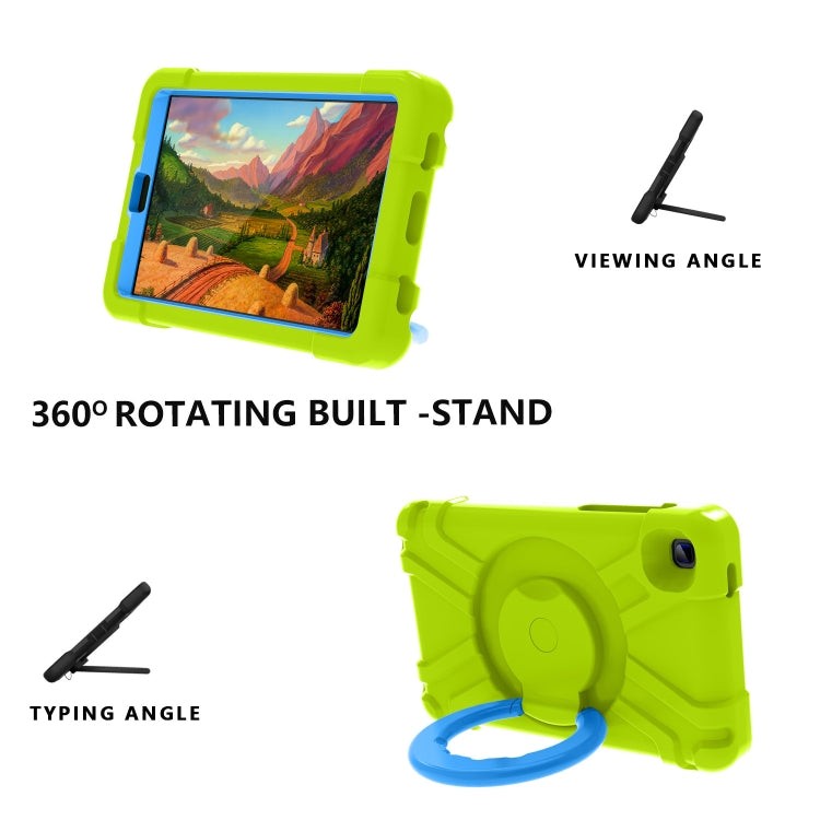 For Galaxy Tab A7 Lite T220/T225 PC + Silicone Shockproof Combination Case with 360 Degree Rotating Holder & Handle