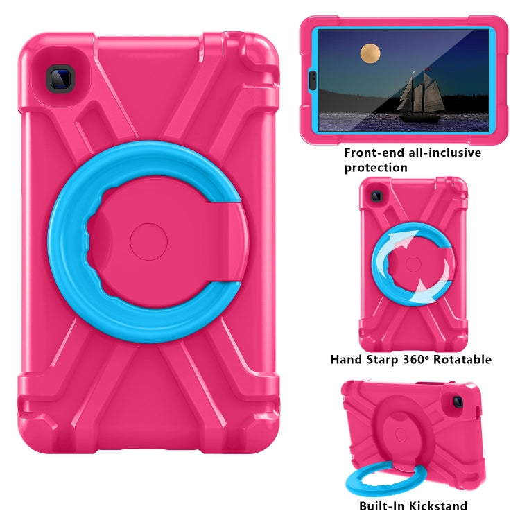 For Galaxy Tab A7 Lite T220/T225 PC + Silicone Shockproof Combination Case with 360 Degree Rotating Holder & Handle