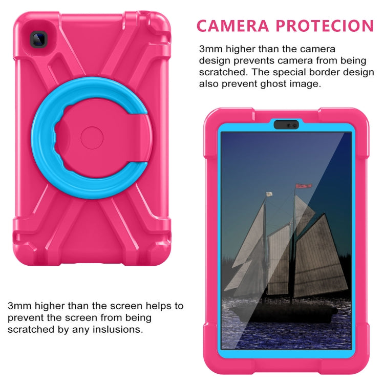 For Galaxy Tab A7 Lite T220/T225 PC + Silicone Shockproof Combination Case with 360 Degree Rotating Holder & Handle
