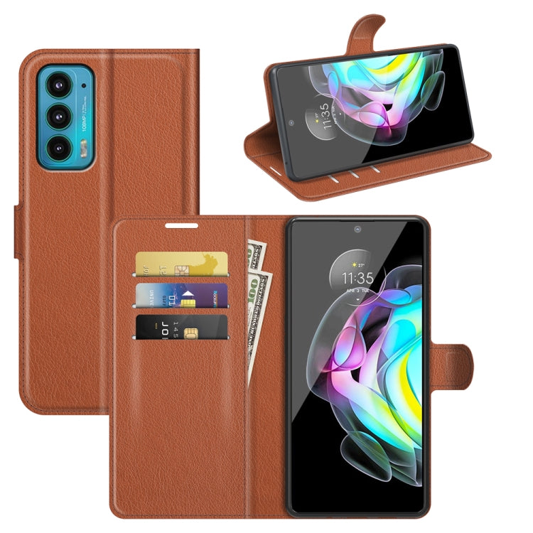 For Motorola Edge 20 Litchi Texture Horizontal Flip Protective Case with Holder & Card Slots & Wallet